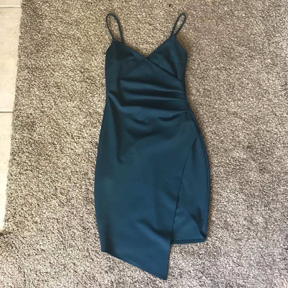 Blue/green bodycon dress